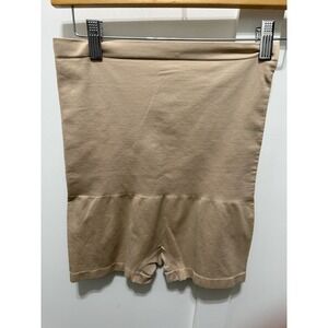 Jockey Generation Women's Slimming High Waist Shorts Size Med Tan Nude Beige